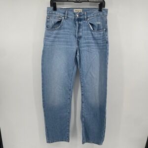 Madewell The Dean Easy Straight Jean Womens 27 Light Blue High Rise Denim Pants